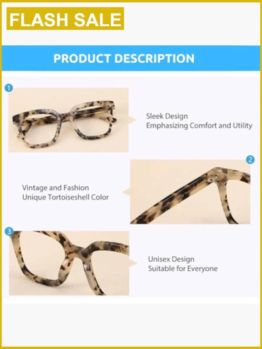 Oversized Square Blue Light Blocking Glasses Unisex Gaming Computer